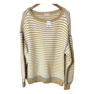 NWT WE THE FREE Asher Striped Pullover Sweater Size Large